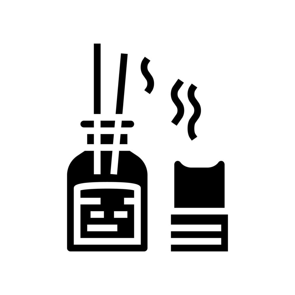 aromatherapie accessoires glyph pictogram vectorillustratie vector