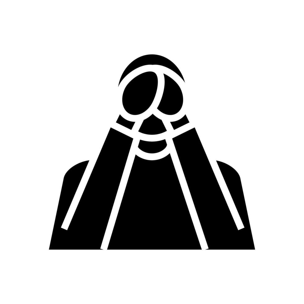 eenzaamheid psychologische problemen glyph pictogram vectorillustratie vector