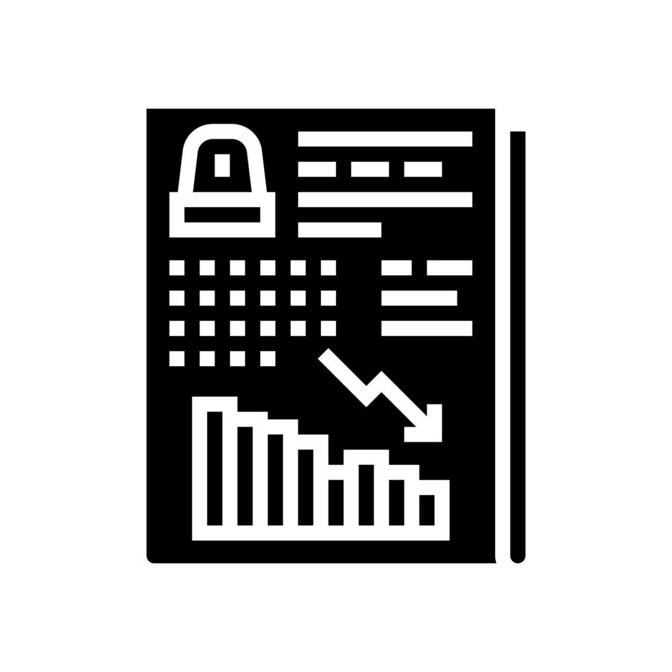 risicobeoordeling en reductie glyph pictogram vectorillustratie vector