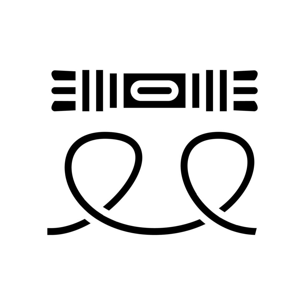 draden breien glyph pictogram vectorillustratie vector