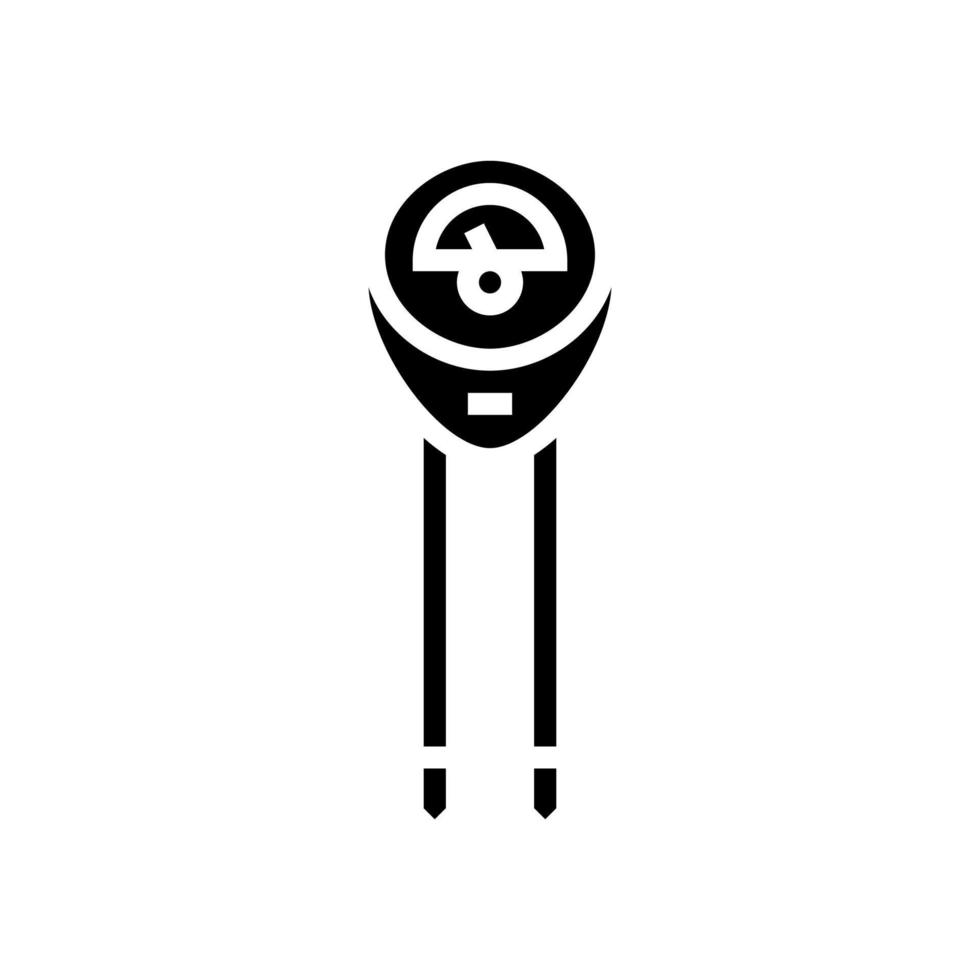 zuurgraad meter apparaat glyph pictogram vectorillustratie vector