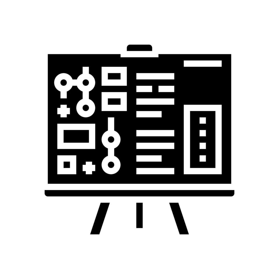 technisch rapport glyph pictogram vectorillustratie vector