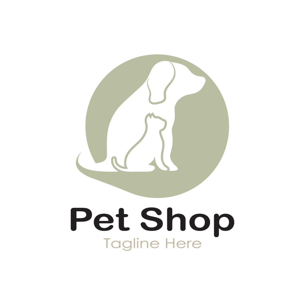 dierenwinkel logo ontwerp pictogram illustratie sjabloon vector met modern concept