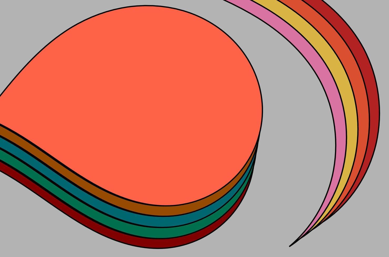 illustratie vectorafbeelding van abstract golvend patroon met retro kleur, goed voor presentatie vector