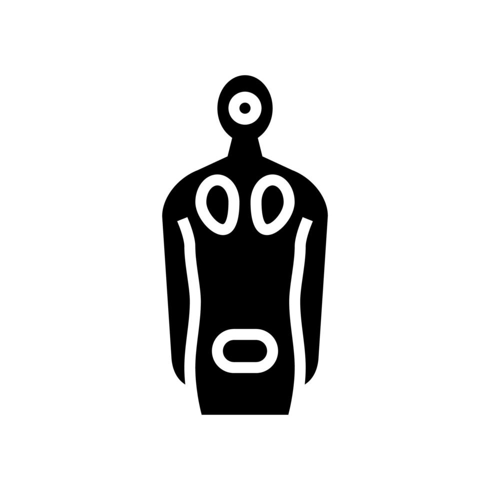 decubitus zweren ziekte glyph pictogram vectorillustratie vector