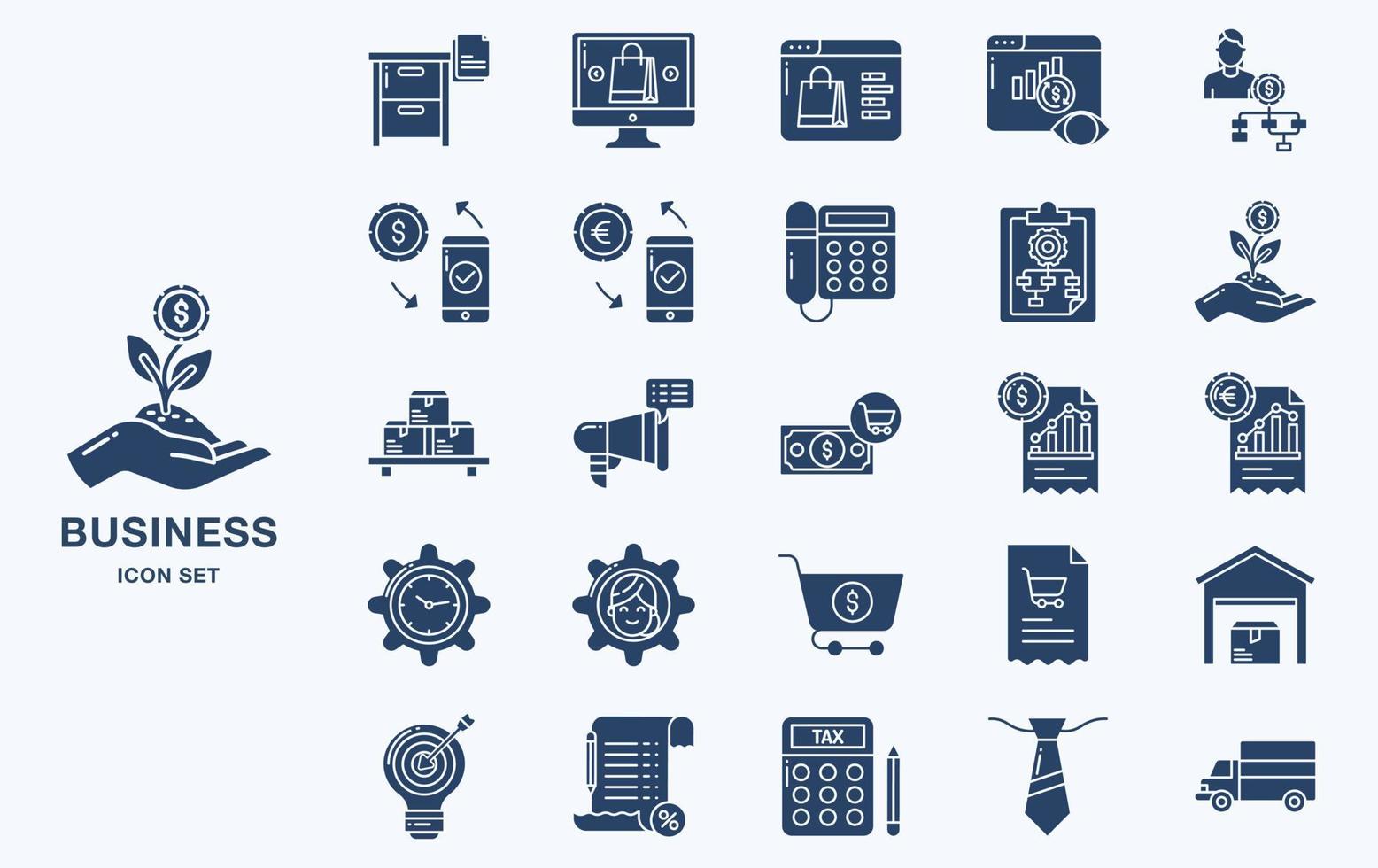 zakelijke en financiële vector icon set