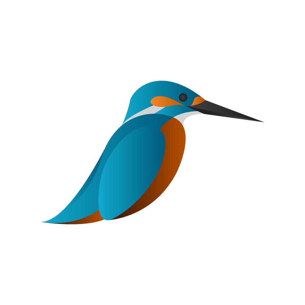 gradiënt ijsvogel vogel vectorillustratie vector