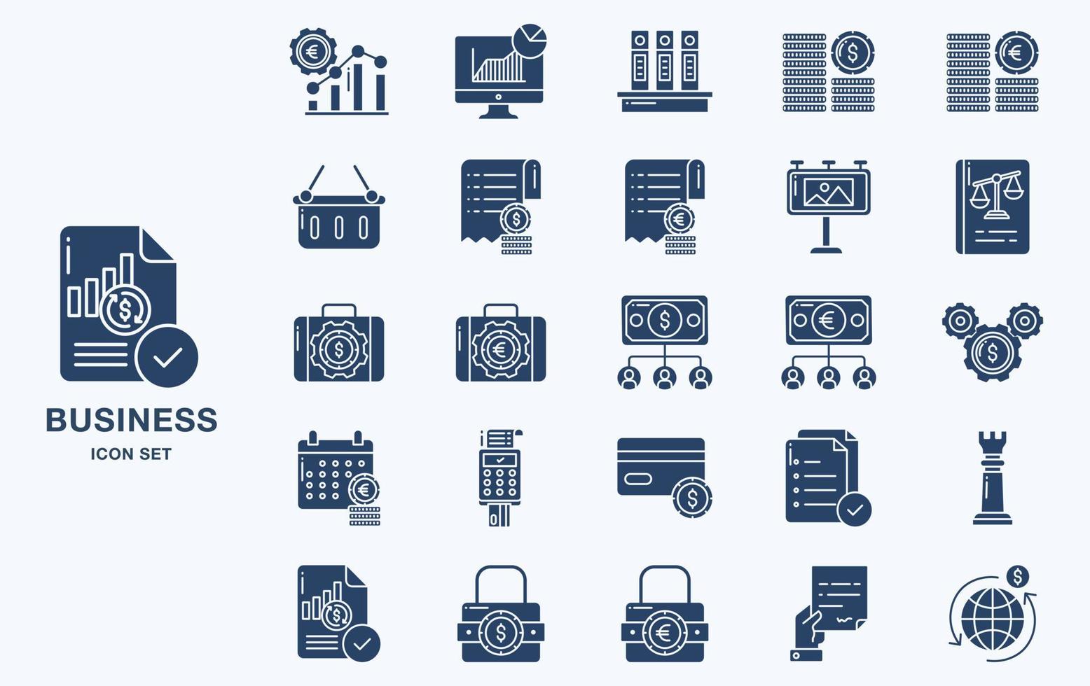 zakelijke en financiële vector icon set