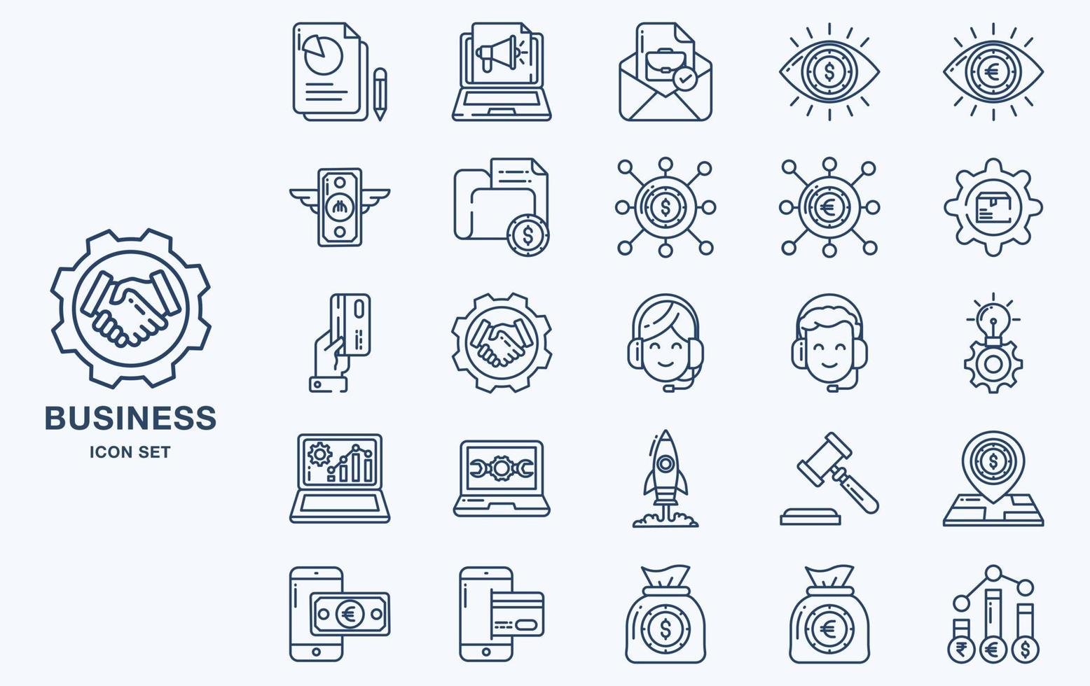 zakelijke en financiële vector icon set