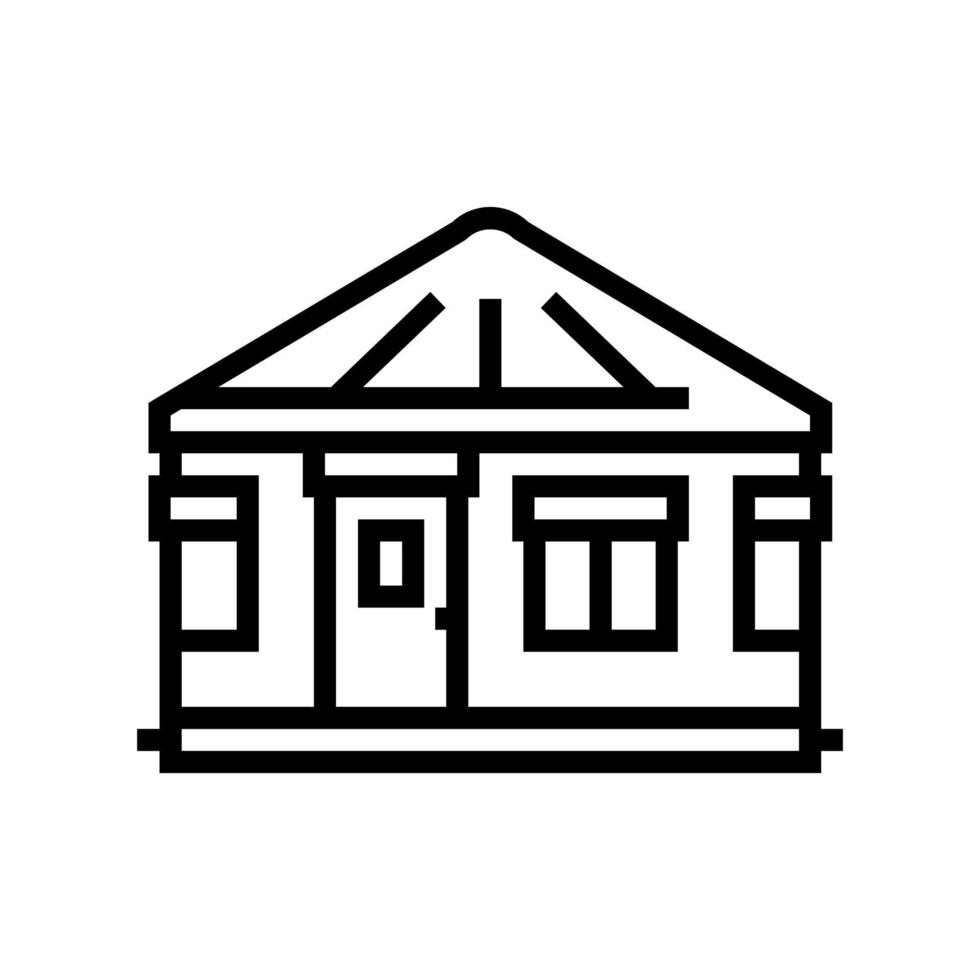 yurt huis lijn pictogram vectorillustratie vector