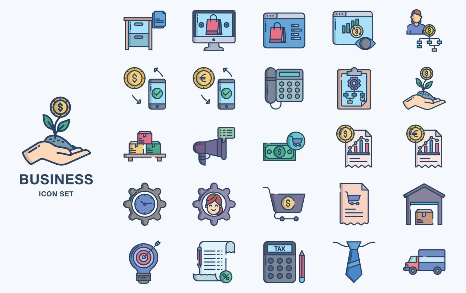 zakelijke en financiële vector icon set