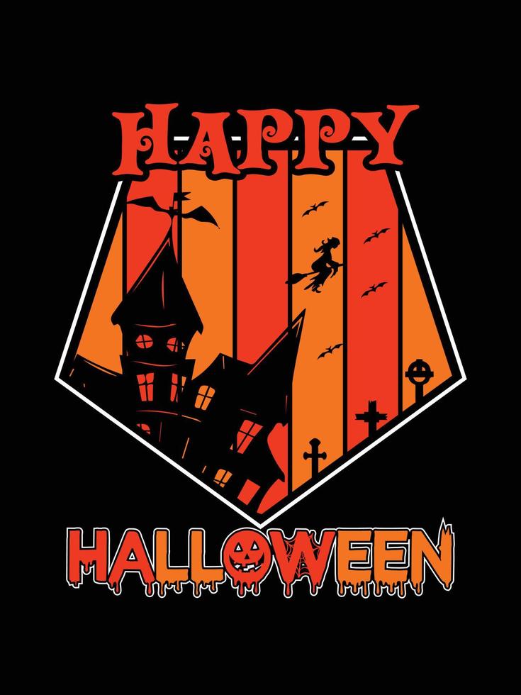 Halloween horror vintage t-shirtontwerp, enge afdruksjabloon vectorafbeeldingen, hoogwaardige typografie illustratie shirtontwerp vector