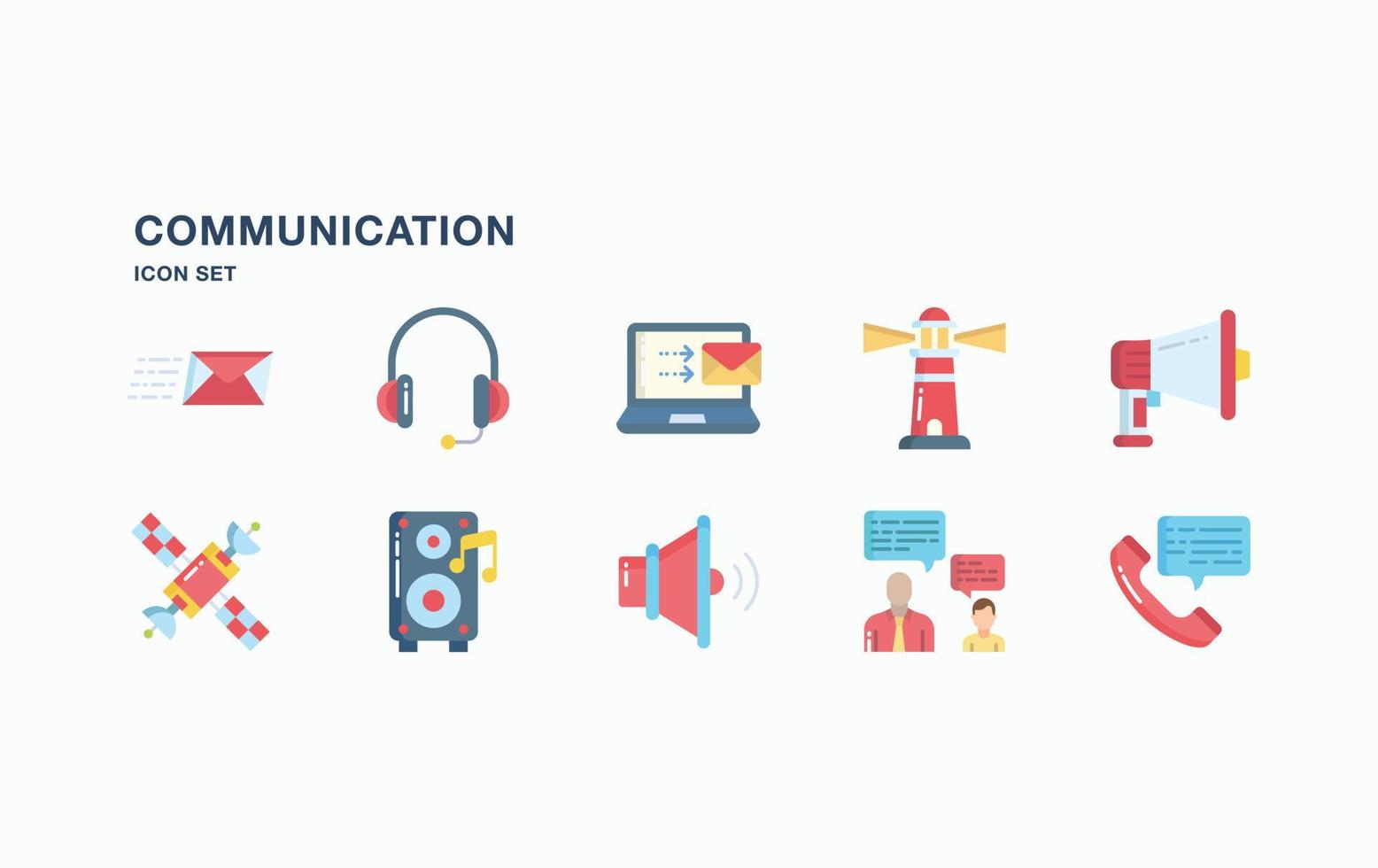 communicatie en technologie icon set vector