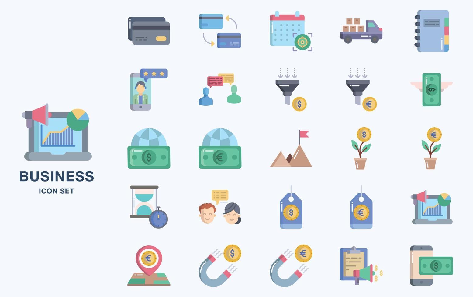 zakelijke en financiële vector icon set