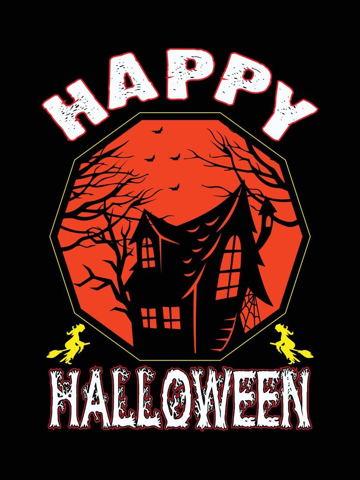 Halloween horror vintage t-shirtontwerp, enge afdruksjabloon vectorafbeeldingen, hoogwaardige typografie illustratie shirtontwerp vector