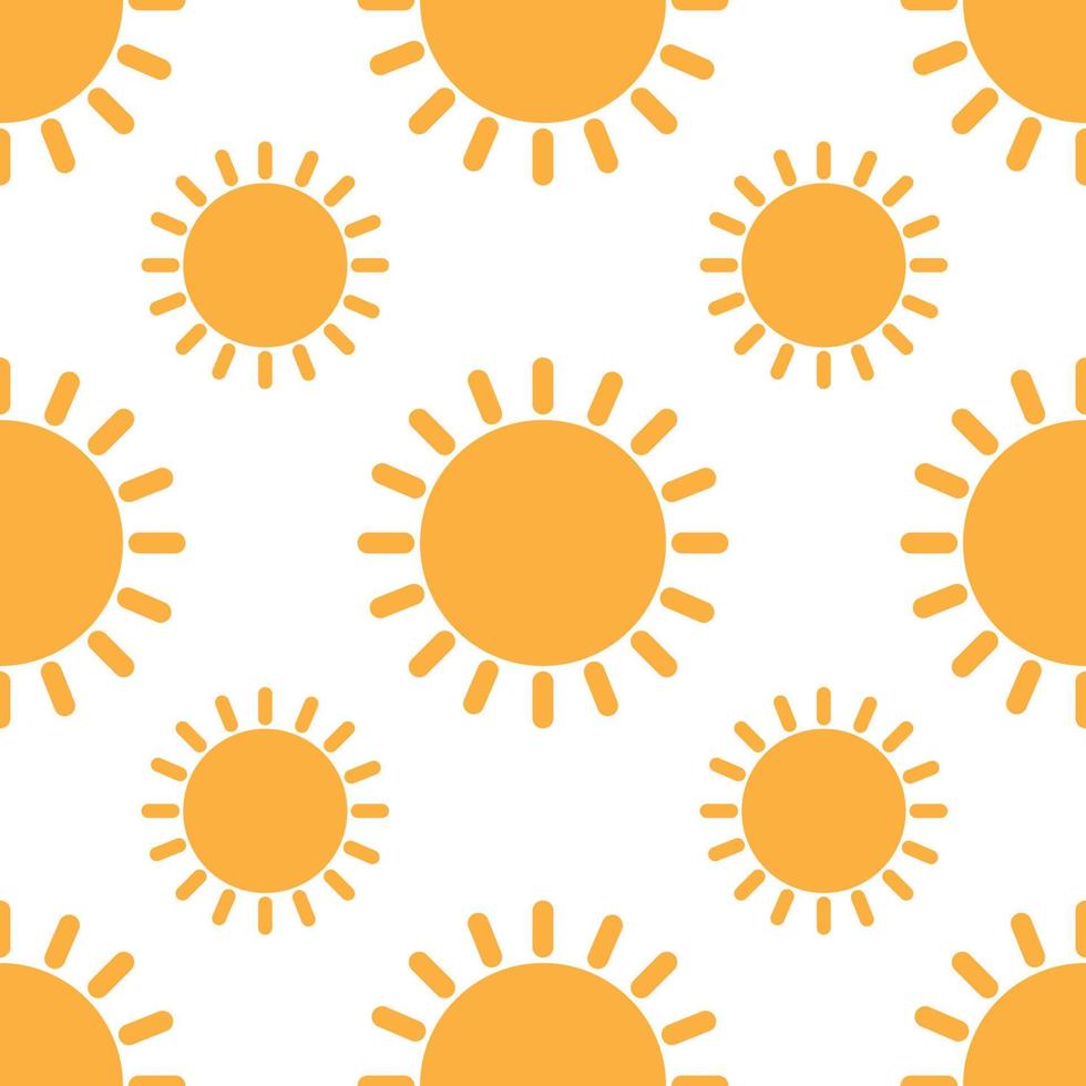 eenvoudig oranje zon naadloos patroon vector