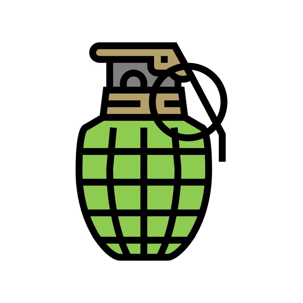 granaat oorlog wapen kleur pictogram vectorillustratie vector