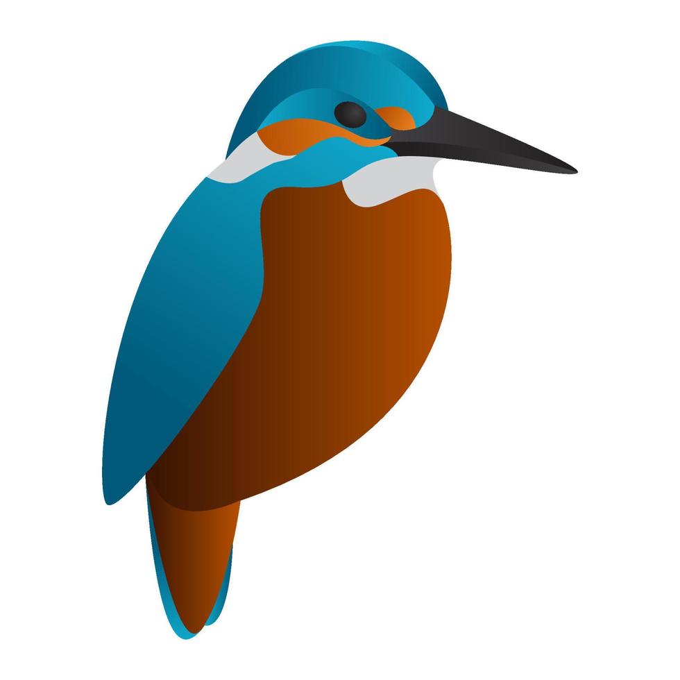 gradiënt ijsvogel vogel vectorillustratie vector