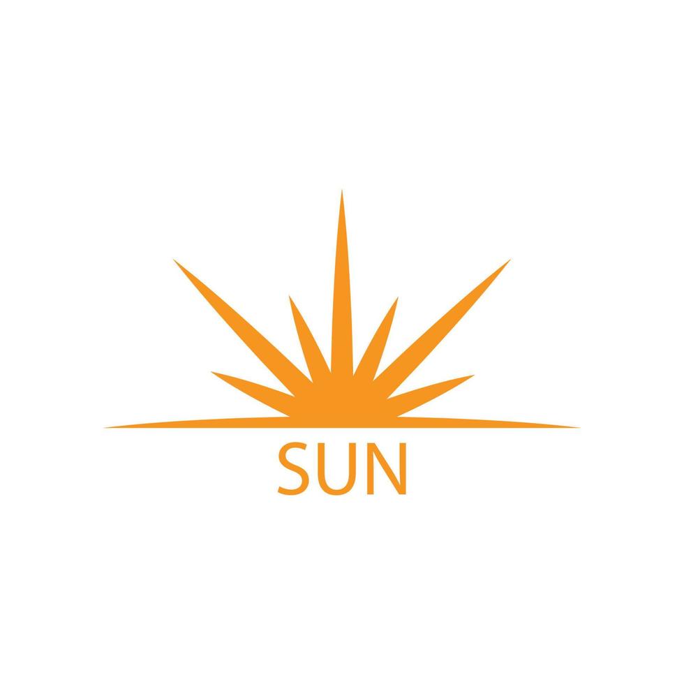 felle zon met zonsopgang logo afbeelding vector