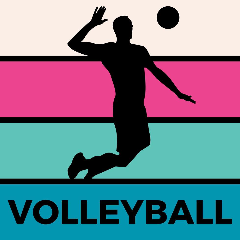 volleybal silhouet sport activiteit vectorafbeelding vector