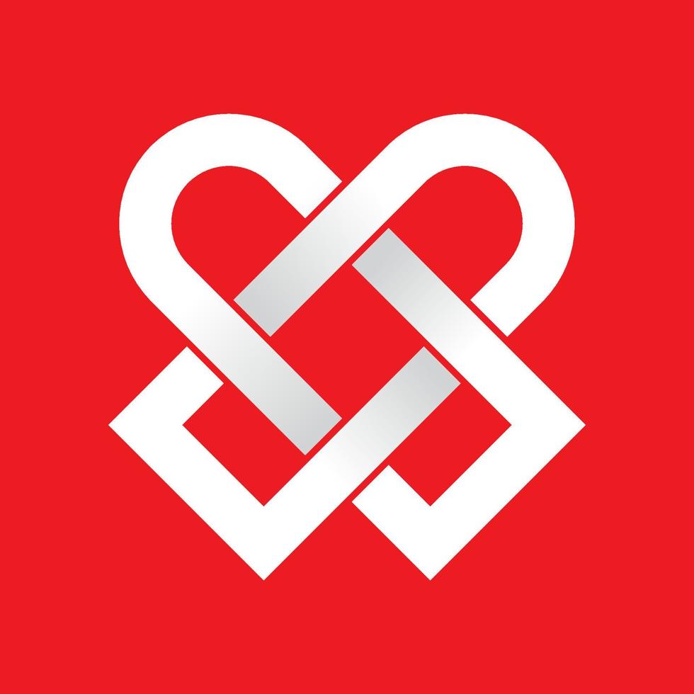 letter x kruis liefde logo sjabloon vector