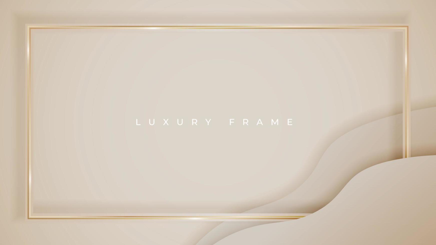 abstracte luxe en gouden frame concept. gouden sprankelende doosframe met glittereffect. elegante achtergrond vectorillustratie vector