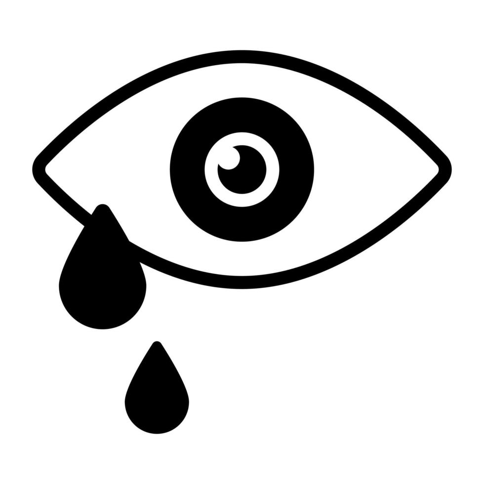 oog tranen, druppels icoon, gezondheidszorg en medisch icoon. vector