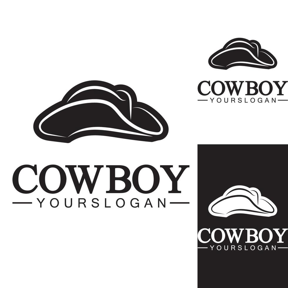 cowboyhoed logo pictogram vector ontwerpsjabloon