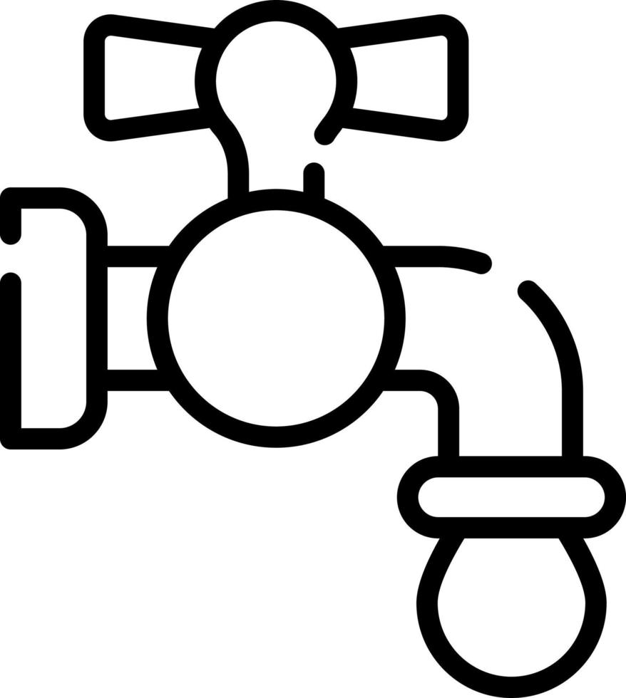 waterkraan pictogram geïsoleerd op een witte achtergrond vector