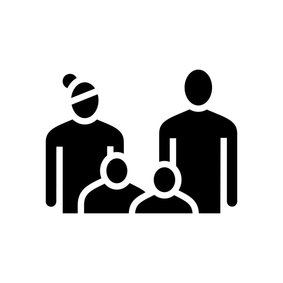 familierecht woordenboek glyph pictogram vectorillustratie vector