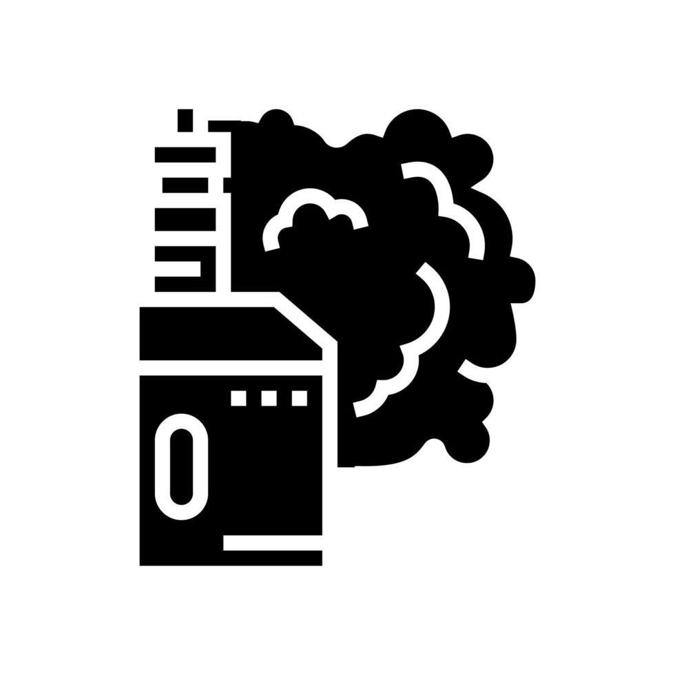 vape rook glyph pictogram vectorillustratie vector