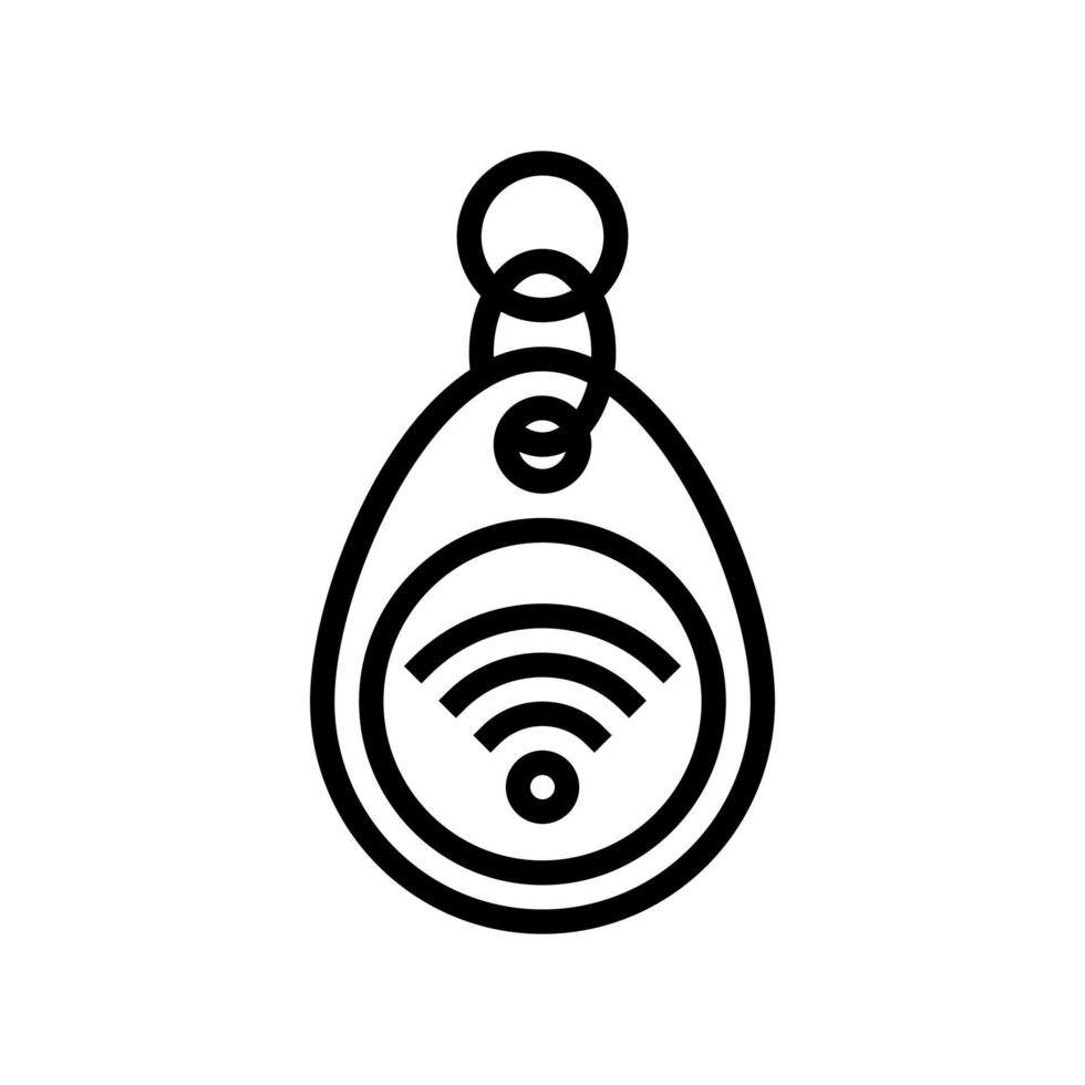 trinket rfid lijn pictogram vectorillustratie vector