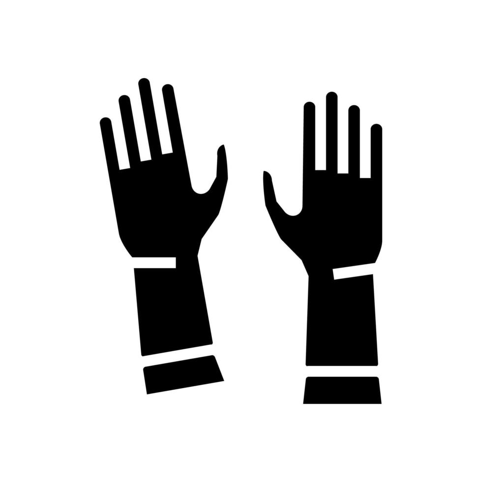 handschoen voor het wassen van glyph pictogram vectorillustratie vector