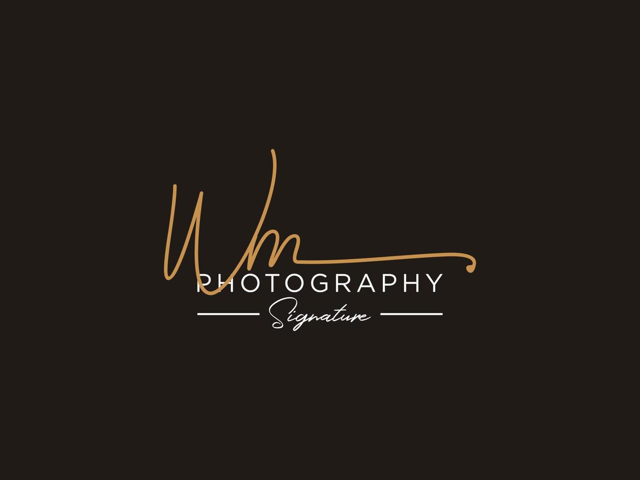 brief wm handtekening logo sjabloon vector