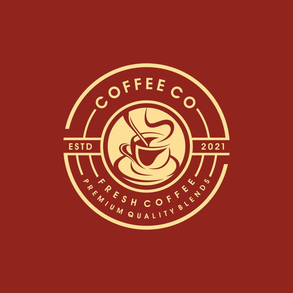 koffie logo vector ontwerpsjabloon.