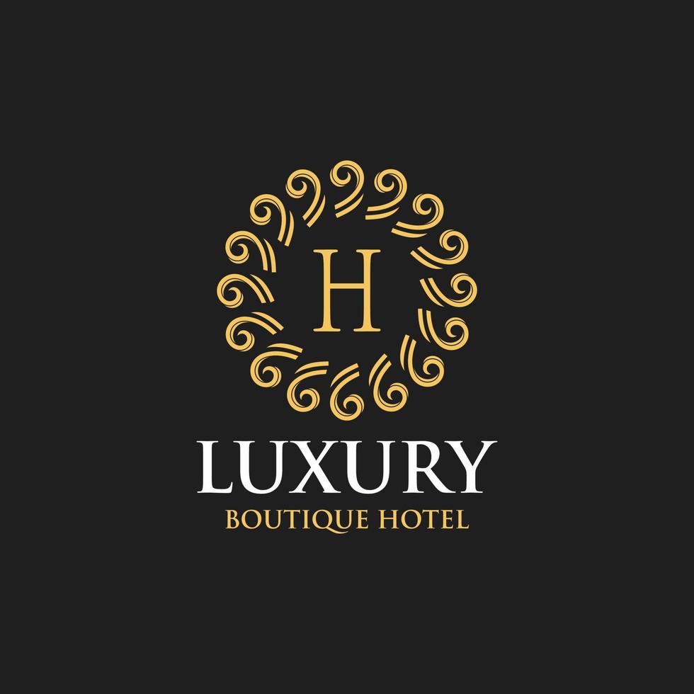 luxe logo ontwerp letter h vector