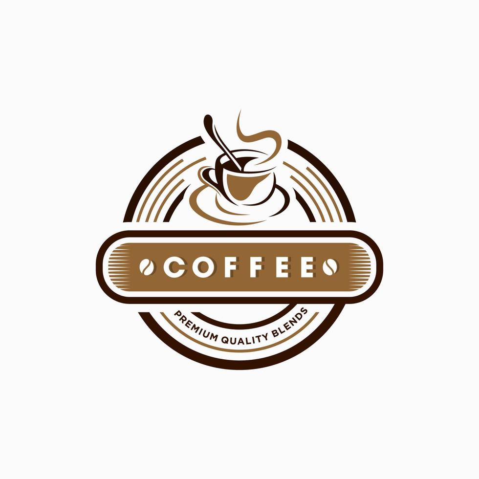 koffie logo vector ontwerpsjabloon.