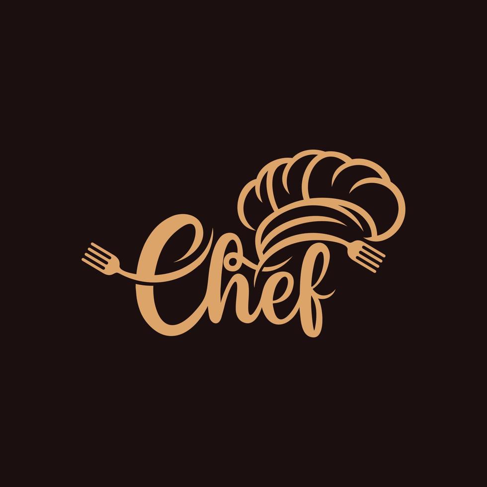 keuken chef-kok ontwerp logo sjabloon vector