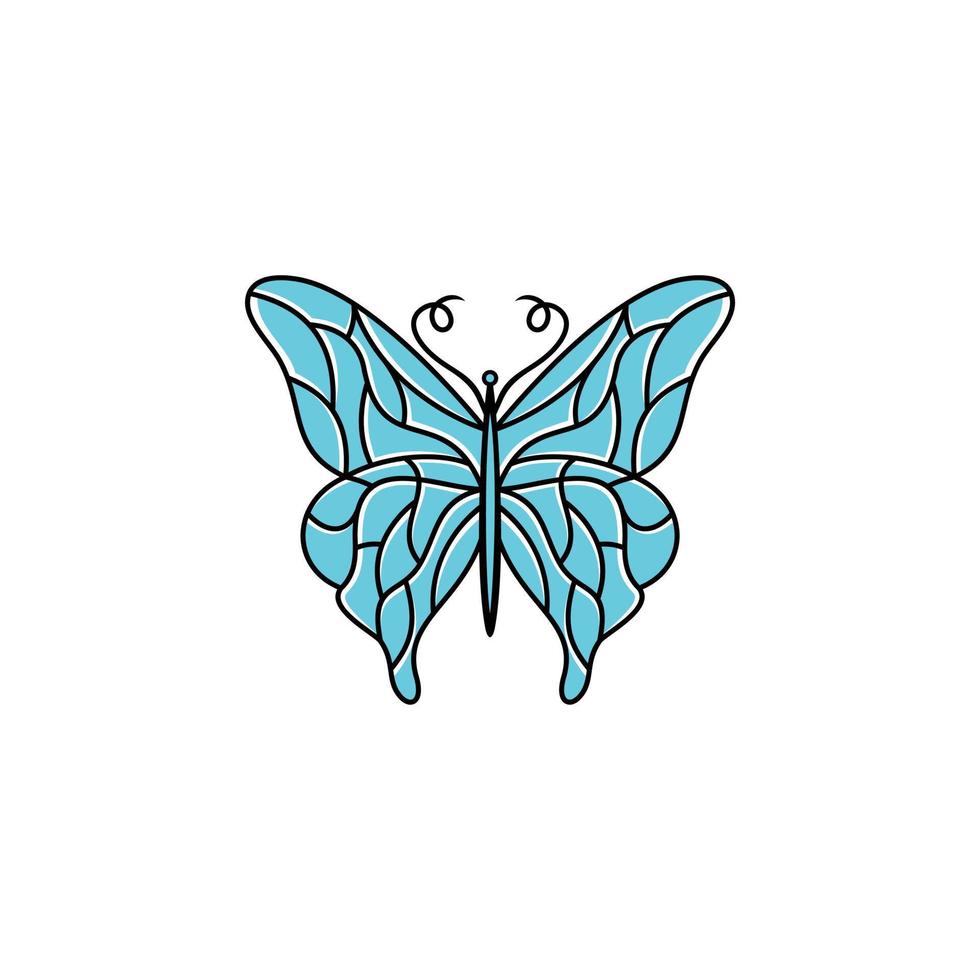 vlinder logo ontwerp vector sjabloon