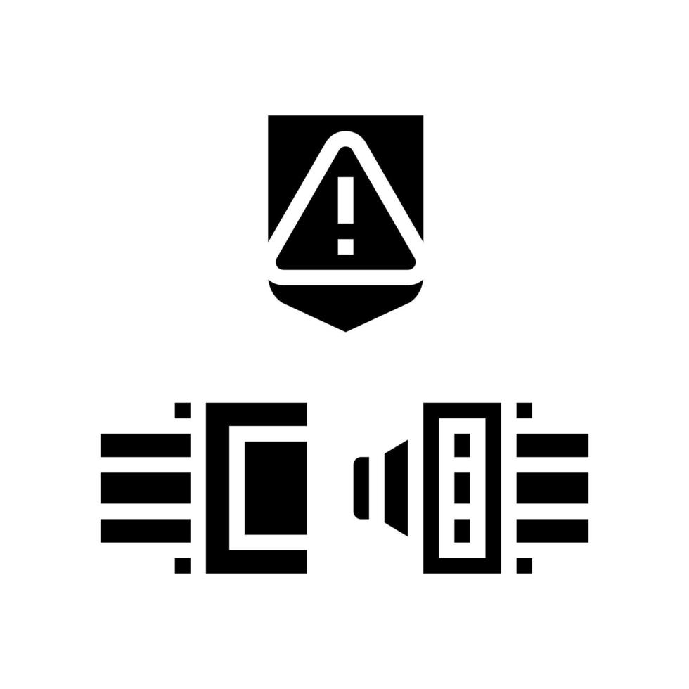 draad kabel beschermen glyph pictogram vectorillustratie vector