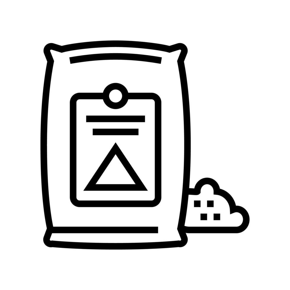 cement zak lijn pictogram vectorillustratie vector