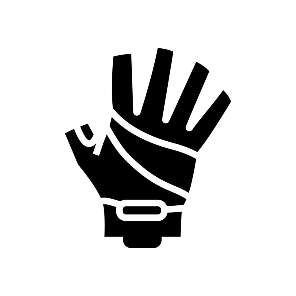 handschoenen wielrenner accessoire glyph pictogram vectorillustratie vector