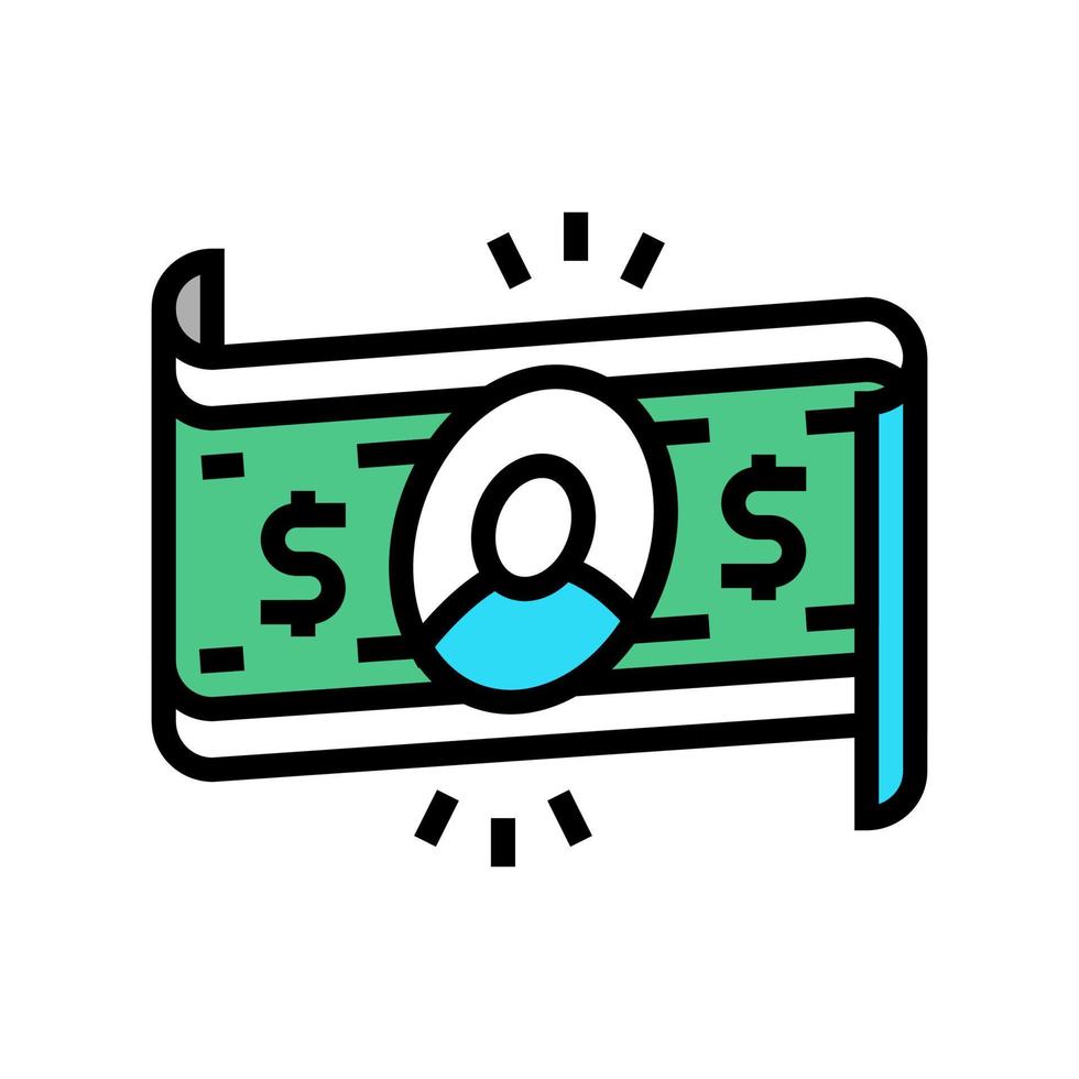 geld dollar kleur pictogram vectorillustratie vector