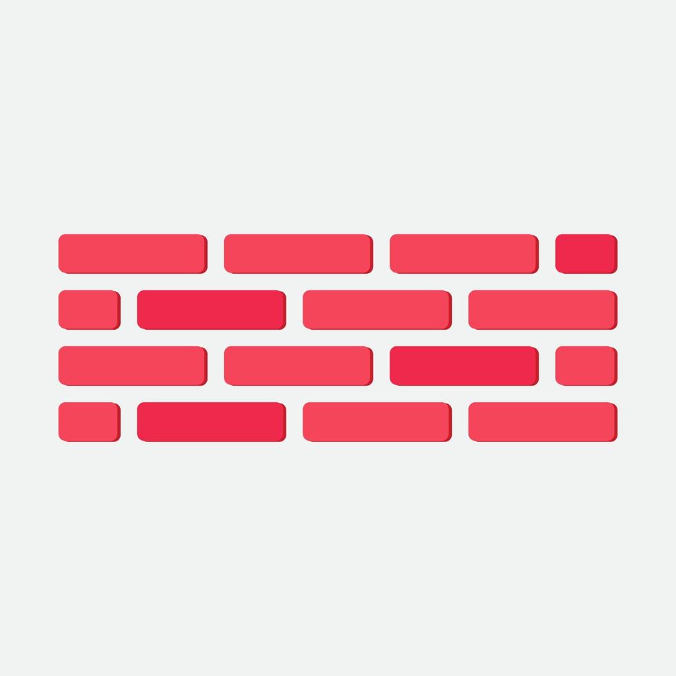 vectorillustratie van rode bakstenen muur arrangement vector