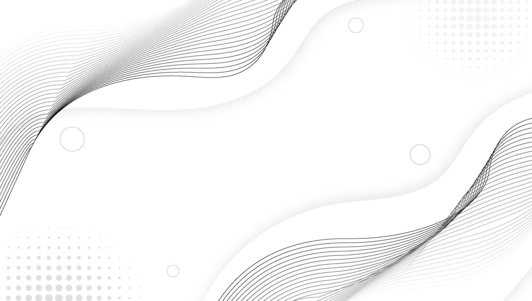 minimalistische en moderne toekomstige abstracte golvende geometrische witte en grijze kleur achtergrondontwerpillustratie vector