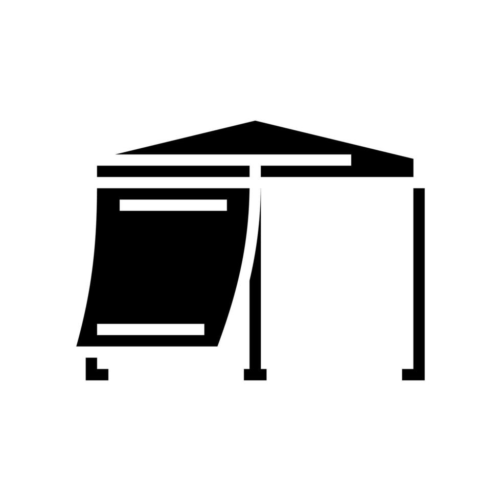 luifel bouw glyph pictogram vectorillustratie vector