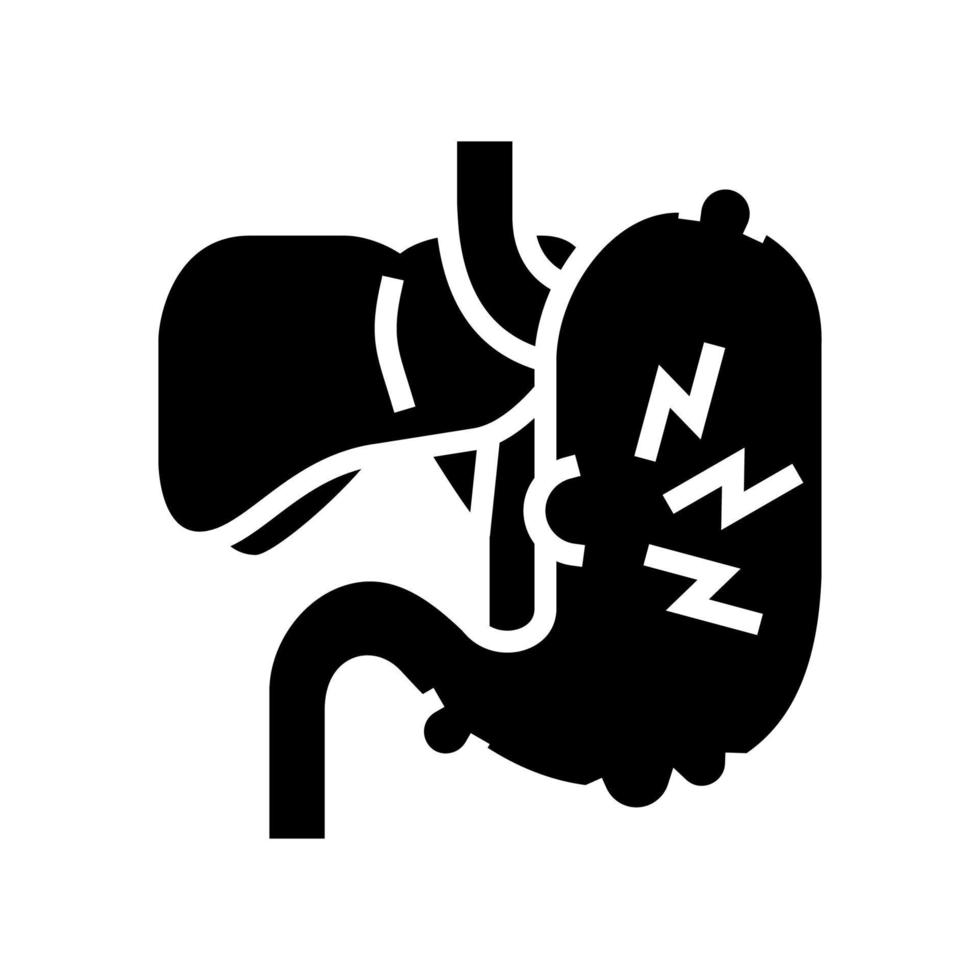 buikpijn hepatitis glyph pictogram vectorillustratie vector