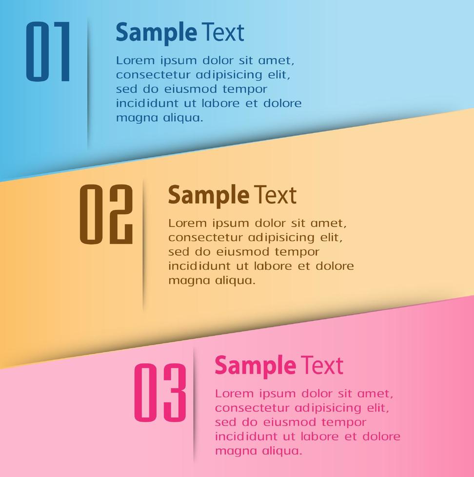 moderne tekstvaksjabloon, infographicsbanner vector