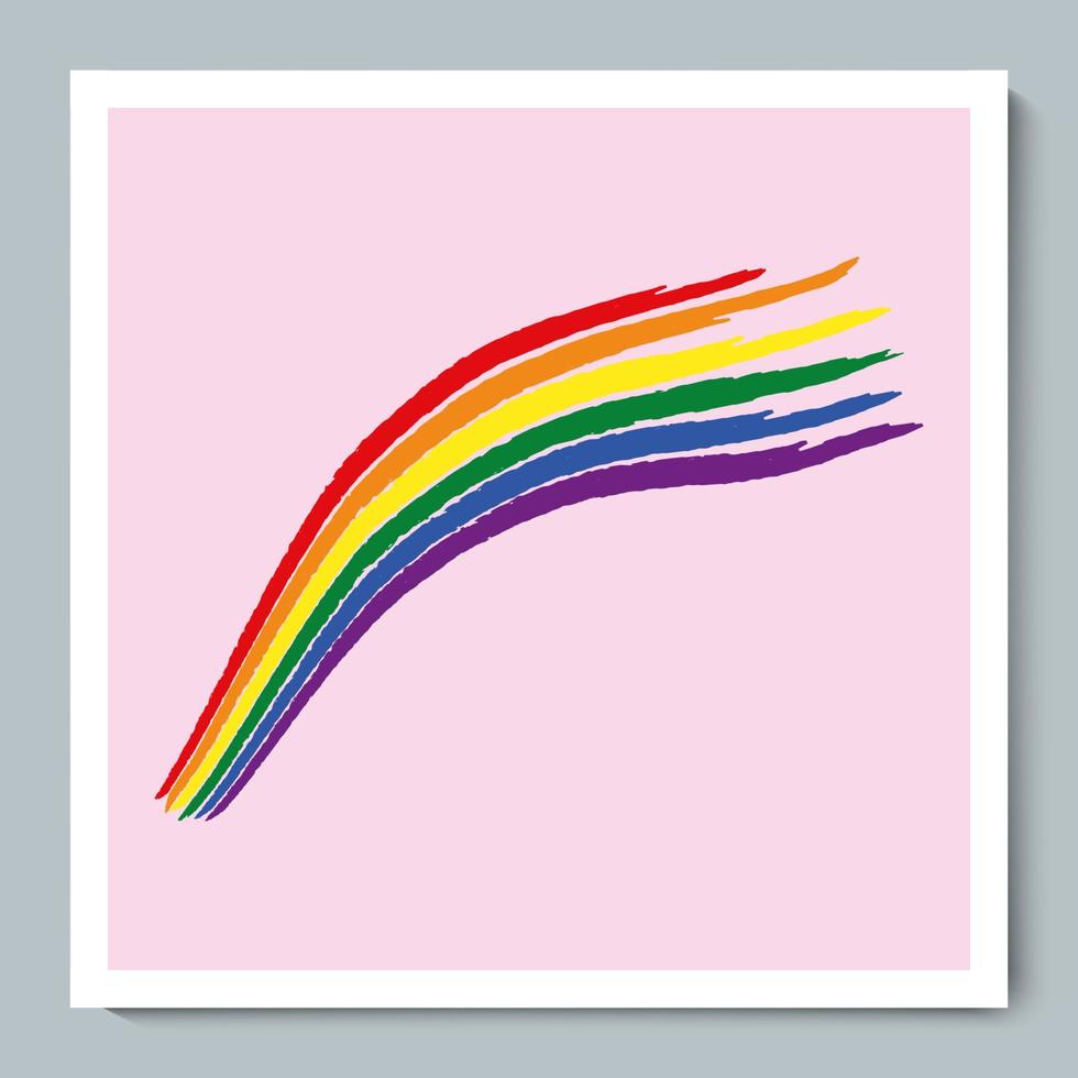 regenboog textuur penseelstreek golf. lgbt-symbool vector