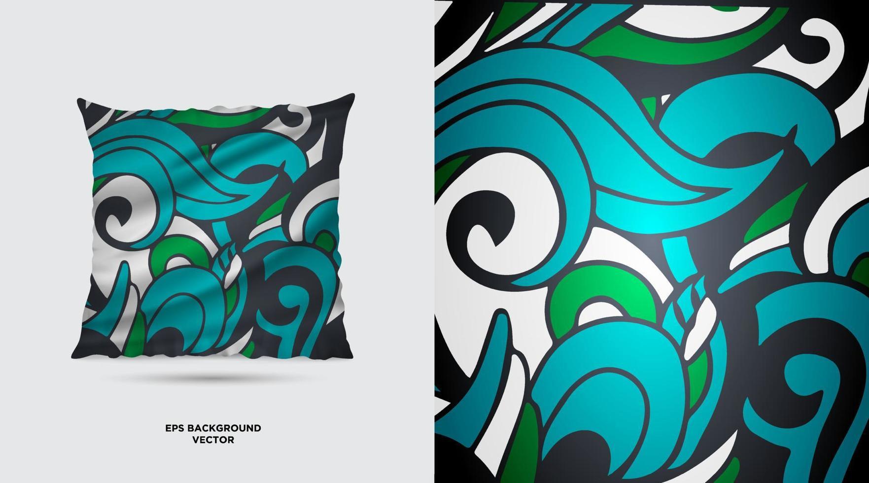 moderne en abstracte stof textiel patroon ontwerp sjabloon vector. futuristische stoffen schilderij ontwerpen voor kussenslopen vector